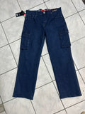 Vizio Jeans Anchos Azul Oscuro