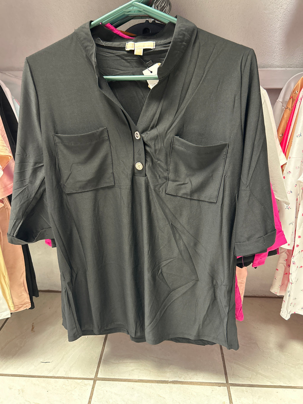 Blouse Casual Chinese Collar