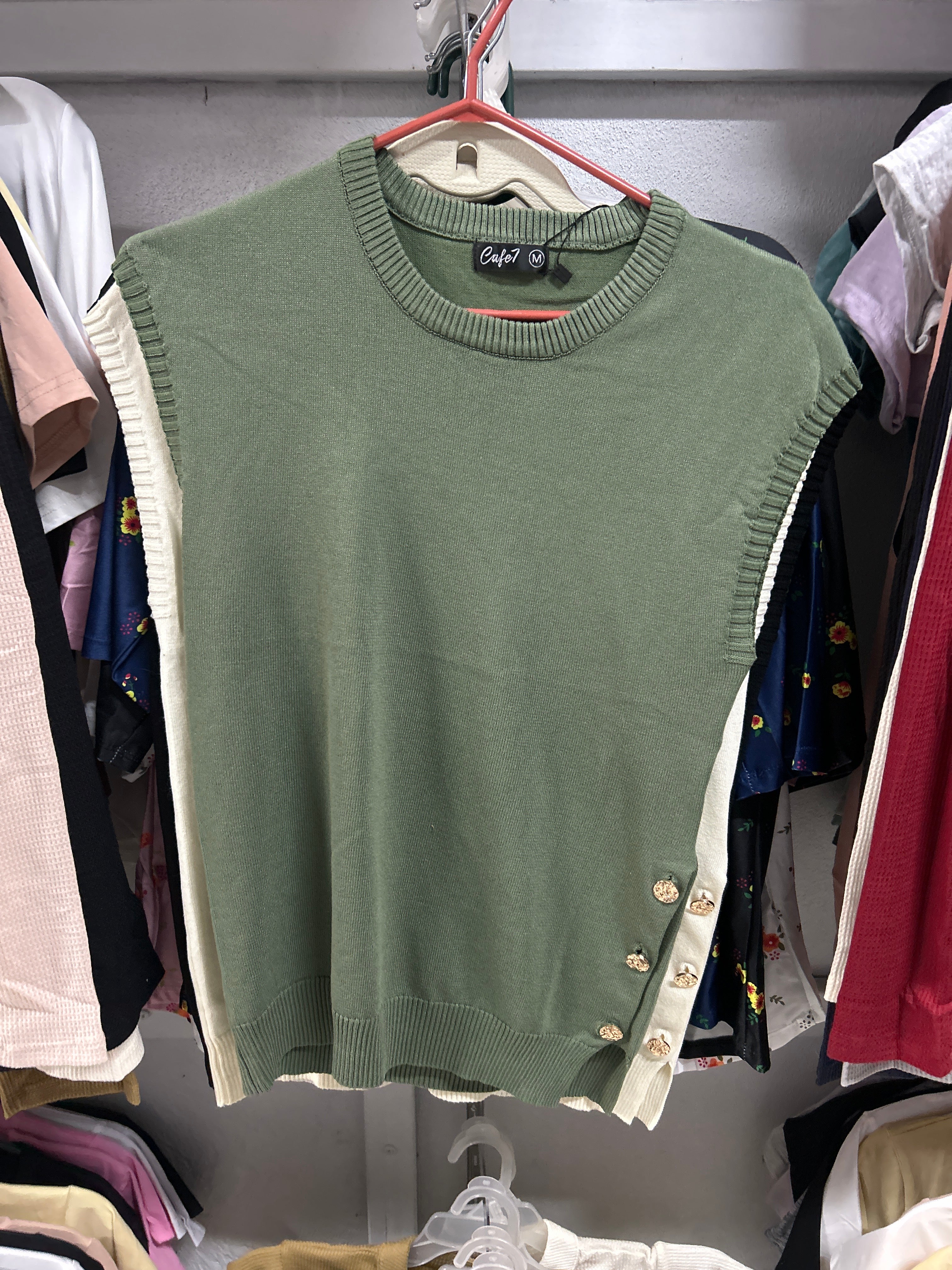 Blusa sin mangas con textura