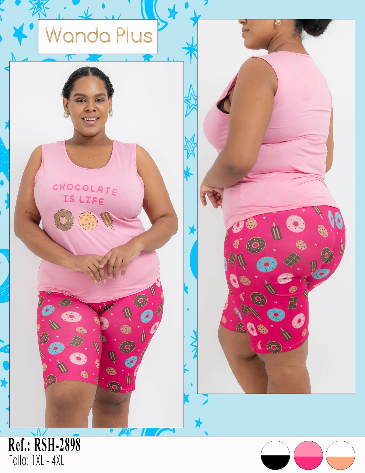 Pijama Plus Size Chocolate is Life